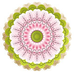 圆形粉色装饰花纹