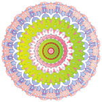 多彩圆形曼陀罗图案