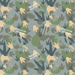 动物丛林风无缝图案背景