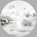 水墨山水图