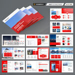 方形红色宣传册