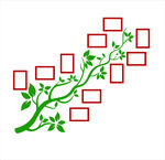 绿叶藤蔓照片墙