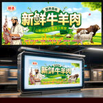 牛羊肉展板