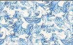 蓝白海洋生物图案纹理