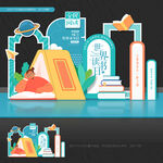 世界读书日美陈