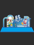 音乐节活动美陈造型夏季蓝色