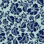 蓝底花卉图案纹理