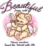 可爱小熊手持棒棒糖图案