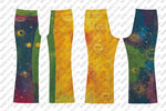 多彩扎染风女士长裤展示