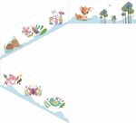 卡通动物花草装饰楼梯文化