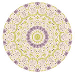 圆形精美曼陀罗花纹图案