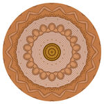 圆形棕色印花图案