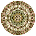 简约拼花圆形图案设计