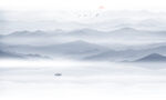 水墨山水水墨画