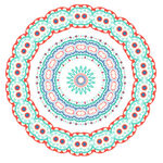 精美彩色圆形曼陀罗图案