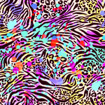 多彩抽象斑马纹图案