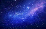 蓝紫宇宙星空背景图