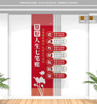 算好人生七笔账竖版廉政文化墙