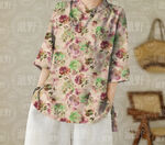 数码印花 手绘花 香云纱