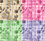 多彩格子图案素材