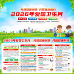 2026年爱国卫生月知识展板
