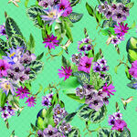 清新花卉图案背景