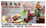卤肉饭背景墙装饰画