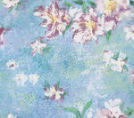 梦幻蓝底花卉图案