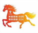 骏马目标牌