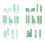 西安城市建筑剪影集合雁塔高新区