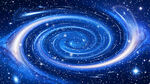 梦幻蓝色旋涡宇宙星空背景图