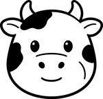 可爱卡通奶牛头像