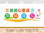 说说心里话文化墙心理辅导室