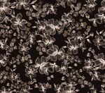 黑色底纹精致花卉图案