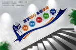 企业楼梯文化墙标语