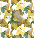 抽象多彩飞鸟图案设计