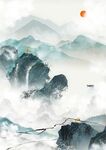 中式意境山水画
