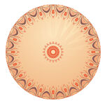 圆形复古花纹装饰图案