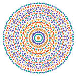 多彩圆形曼陀罗图案