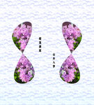 紫色花卉拼接创意图案