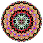 多彩圆形曼陀罗图案
