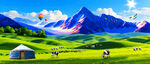 雪山草原