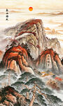 五岳独尊泰山风景画