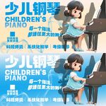 少儿钢琴海报 