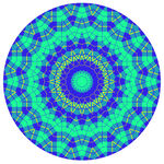 圆形蓝绿色几何图案