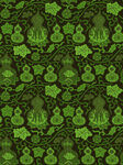 绿色植物图案无缝背景