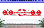 四心凝聚奋进力量文化墙