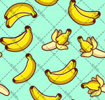 卡通香蕉图案背景设计