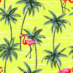 热带风情火烈鸟棕榈树图案