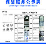 保洁服务公示牌